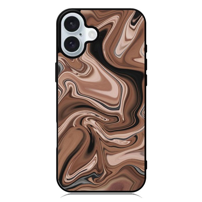Marble Brown iPhone 16 Case QC11134