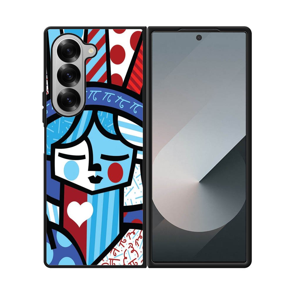 Romero Britto Statue Of Liberty Samsung Galaxy Z Fold 7 5G Case QC11014