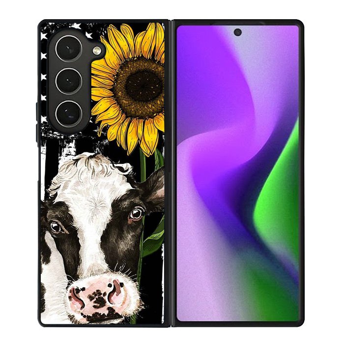 Cow Sunflower Samsung Galaxy Z Fold 6 5G 2024 Case OV10919