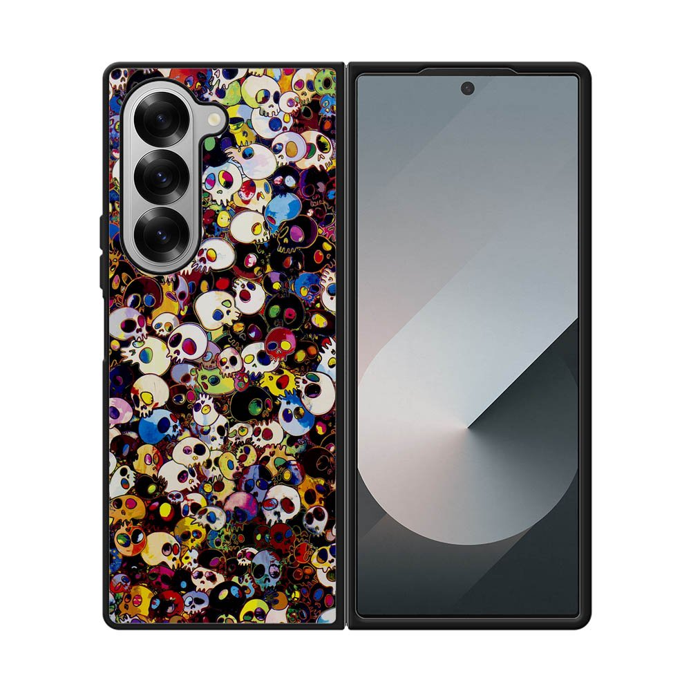 Takashi Murakami Color Skull Samsung Galaxy Z Fold 7 5G Case QC10838