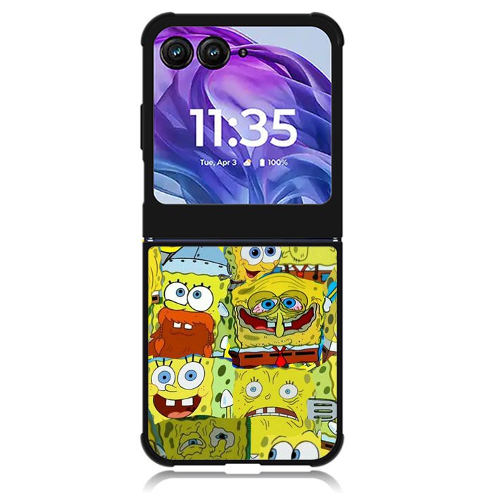 Spongebob Yellow Meme Collage Motorola Moto Razr Plus 2024 , Moto Razr+ 2024 Case OV10437