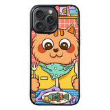 cat eat fish NDK0135 iPhone 15 Pro Max Case