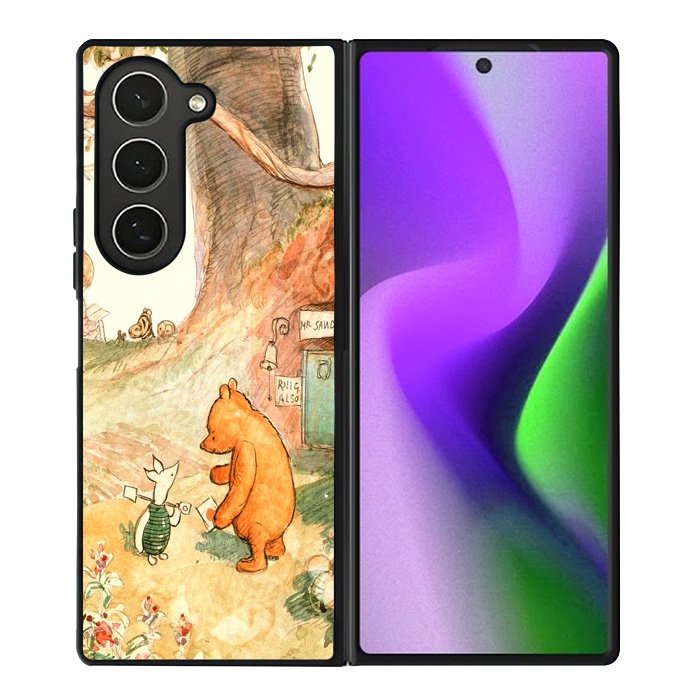 winnie the pooh vintage Samsung Galaxy Z Fold 6 Case