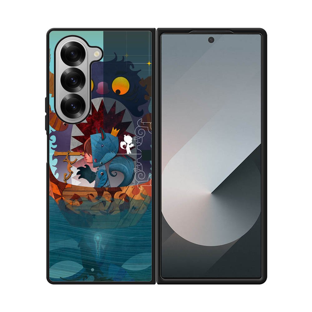 Where the Wild Things Are cartoon Wallpaper Samsung Galaxy Z Fold 7 5G Case QC1494