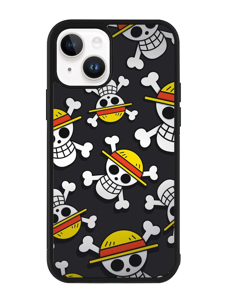 One Piece Straw Hat Pirates Logo Dark iPhone 14 Plus Case QC10993