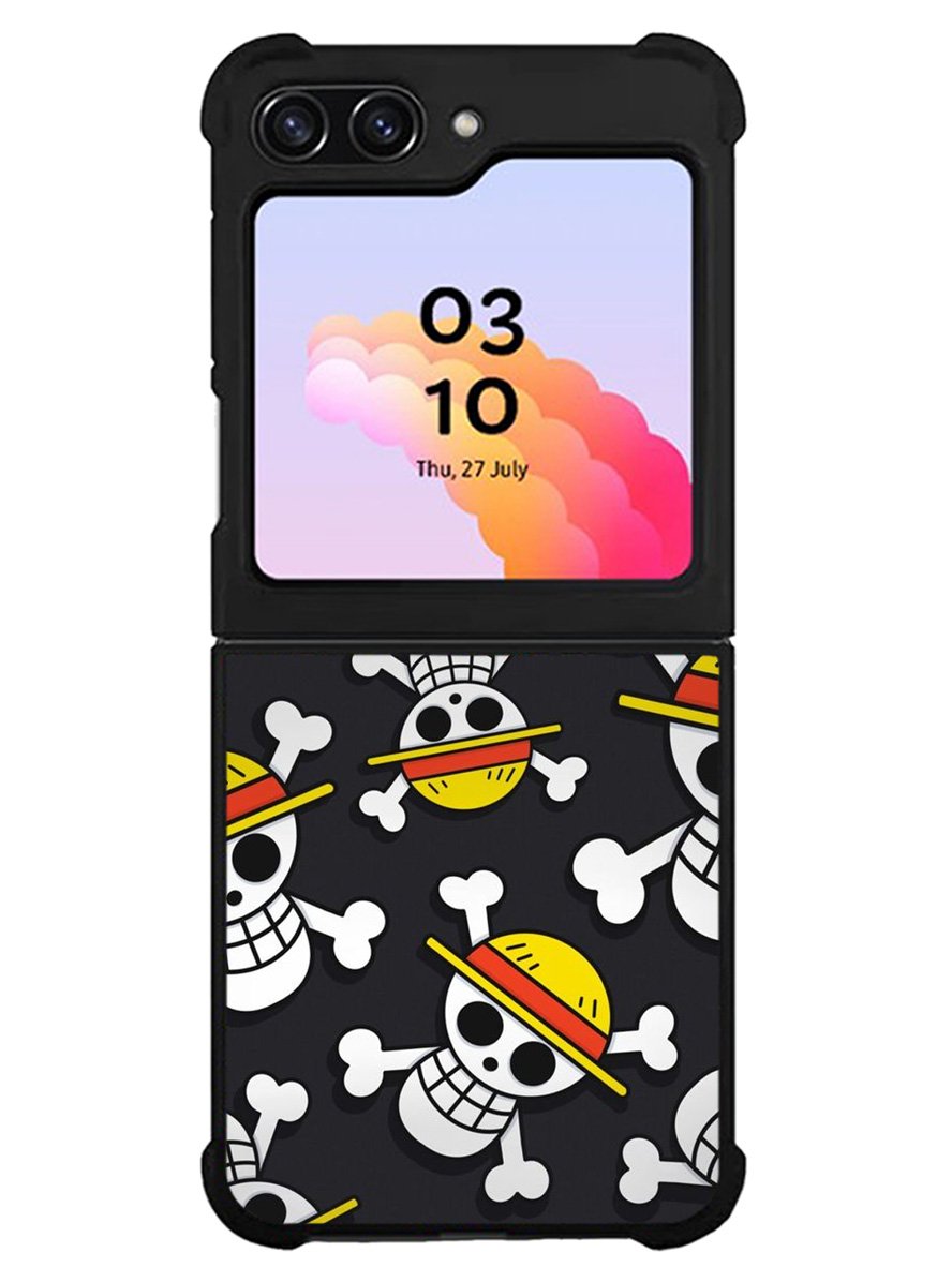 One Piece Straw Hat Pirates Logo Dark Samsung Galaxy Z Flip 5 5G 2023 Case OV10993