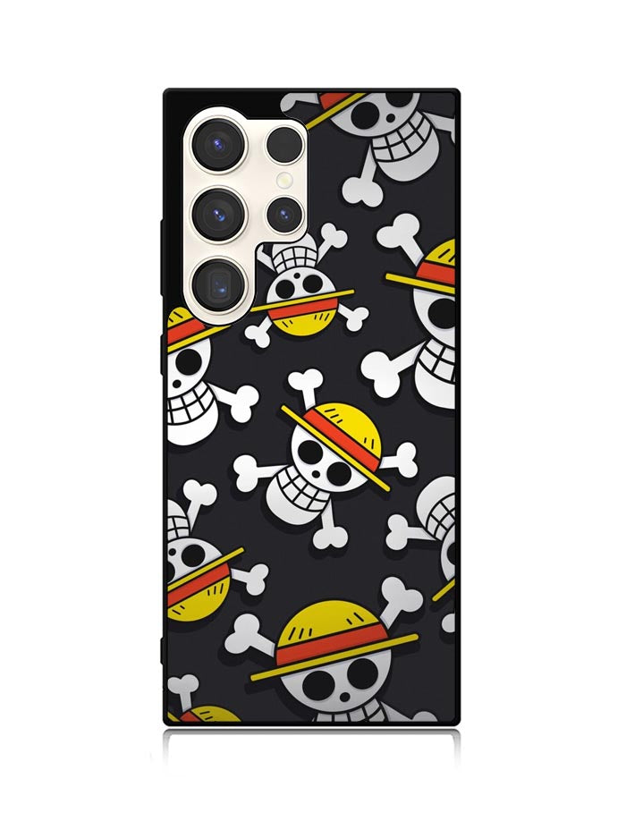 One Piece Straw Hat Pirates Logo Dark Samsung Galaxy S23 Ultra 5G Case QC10993