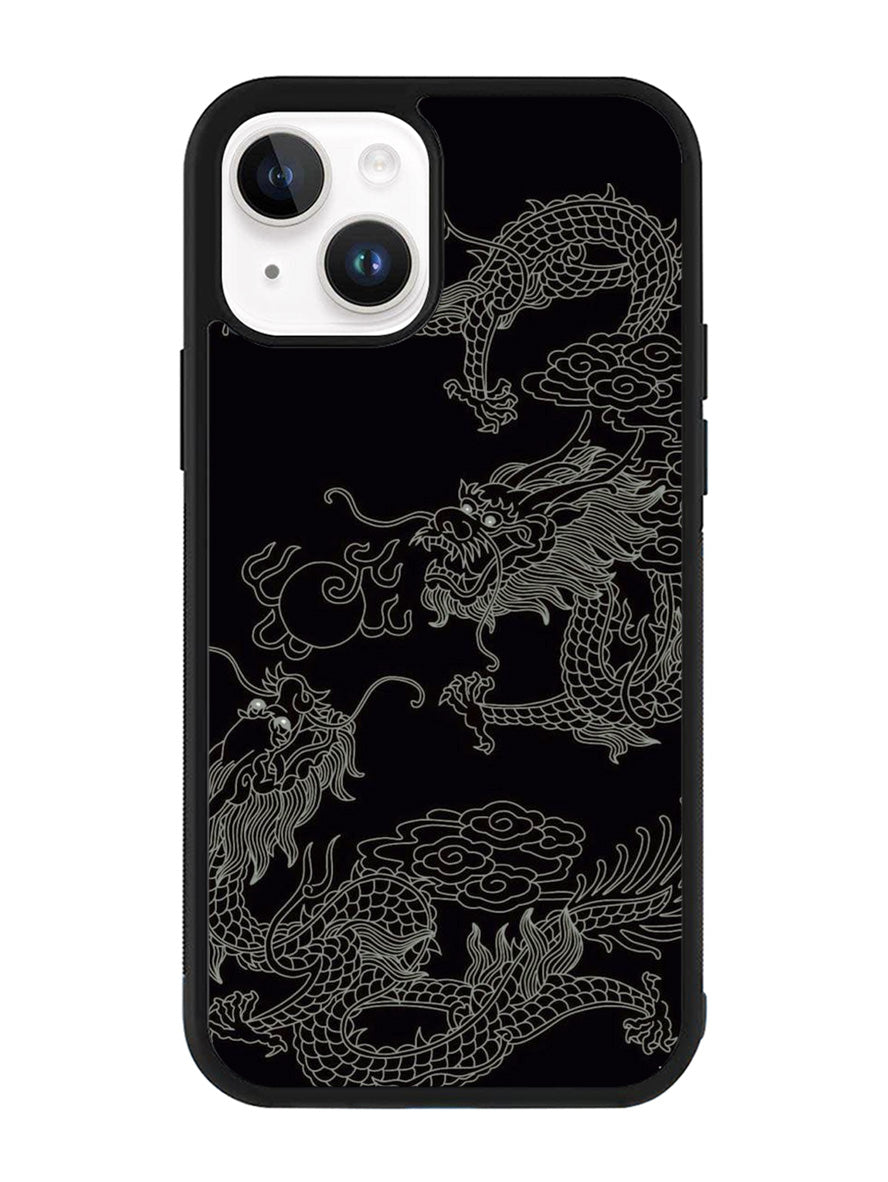 Dragon black and white iPhone 15 Case OV11078