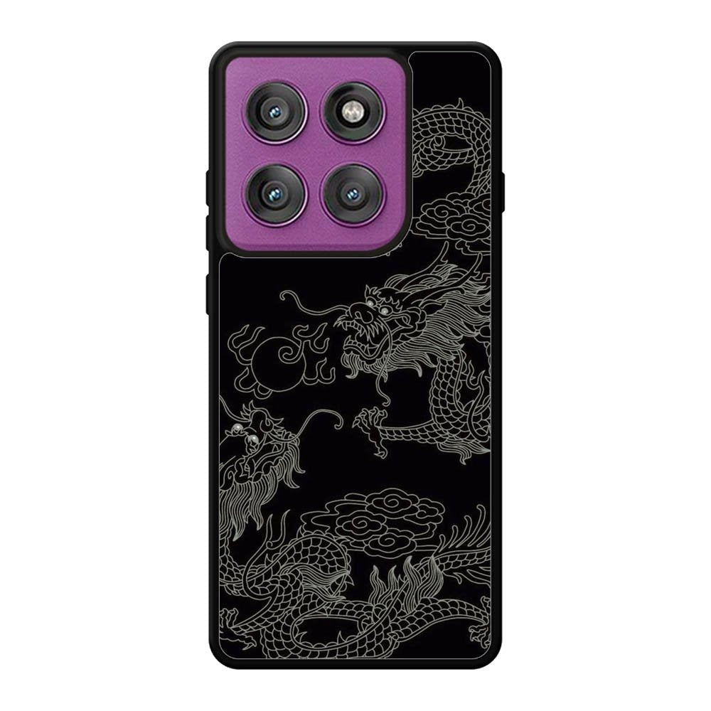 Dragon black and white Motorola Moto Edge 60 Pro Case OV11078