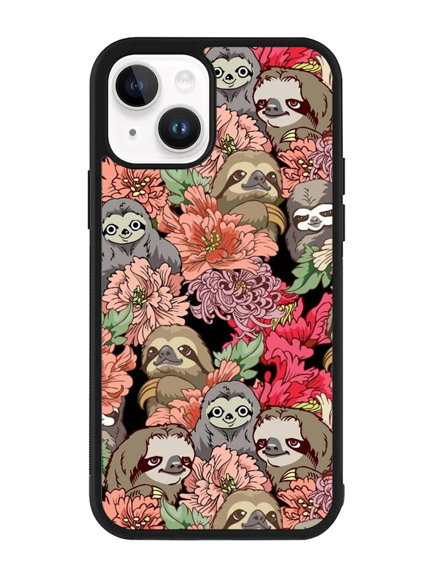 Sloth Flower iPhone 14 Plus Case QC11030