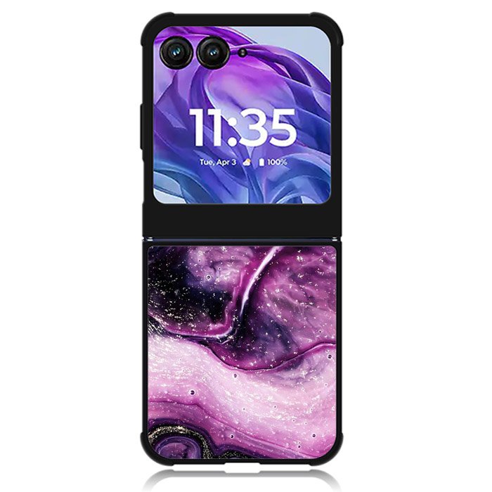 marble purple Motorola Moto Razr Plus 2024 , Moto Razr+ 2024 Case OV10964