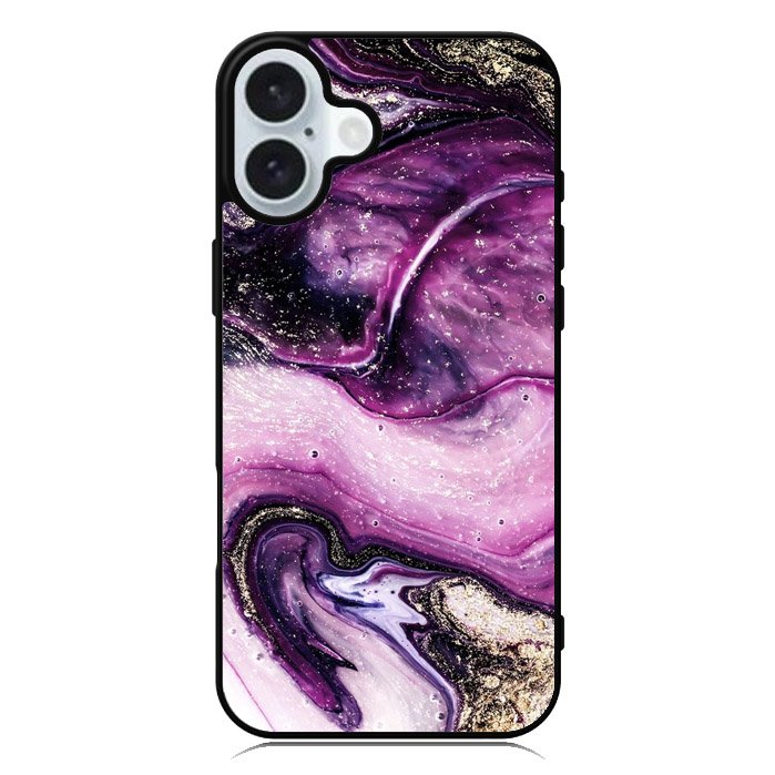 marble purple iPhone 16 Plus Case QC10964