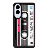 cassette tape pink Samsung Galaxy S25 Edge 5G Case OV11190