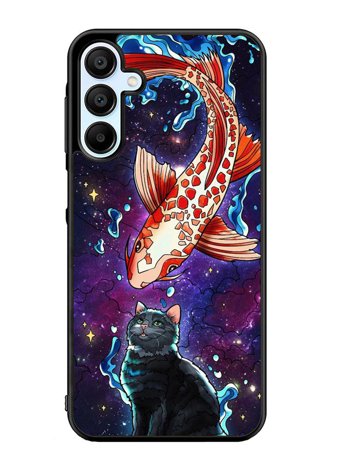 Fish and cat japanese Samsung Galaxy A35 5G Case OV10855