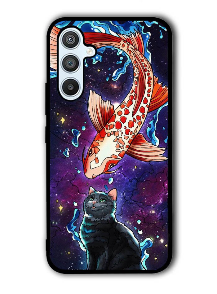 Fish and cat japanese Samsung Galaxy A14 5G Case QC10855