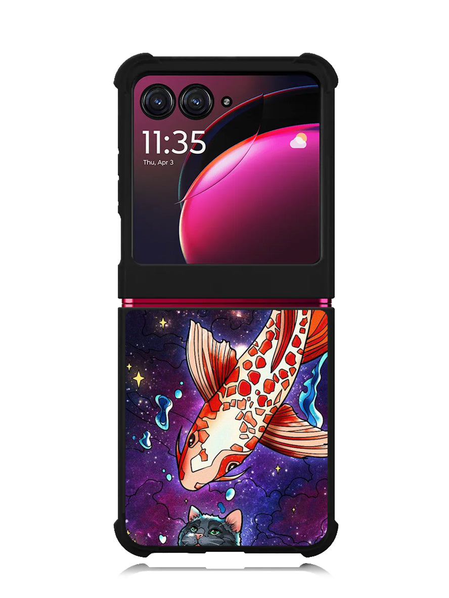Fish and cat japanese Motorola Moto Razr Plus 2023 , Moto Razr+ 2023 Case OV10855