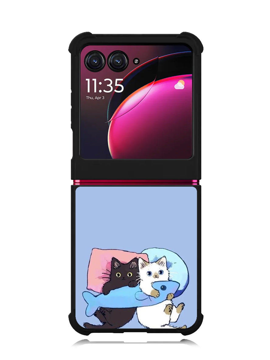 Twin cats Motorola Moto Razr Plus 2023 , Moto Razr+ 2023 Case OV10462