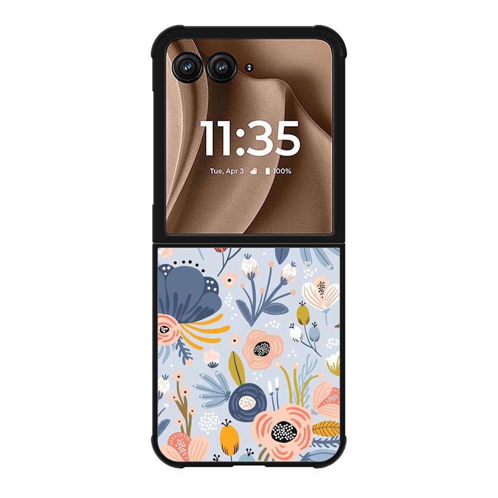 Flower blue Motorola Moto RAZR Plus 2025 Case OV10570