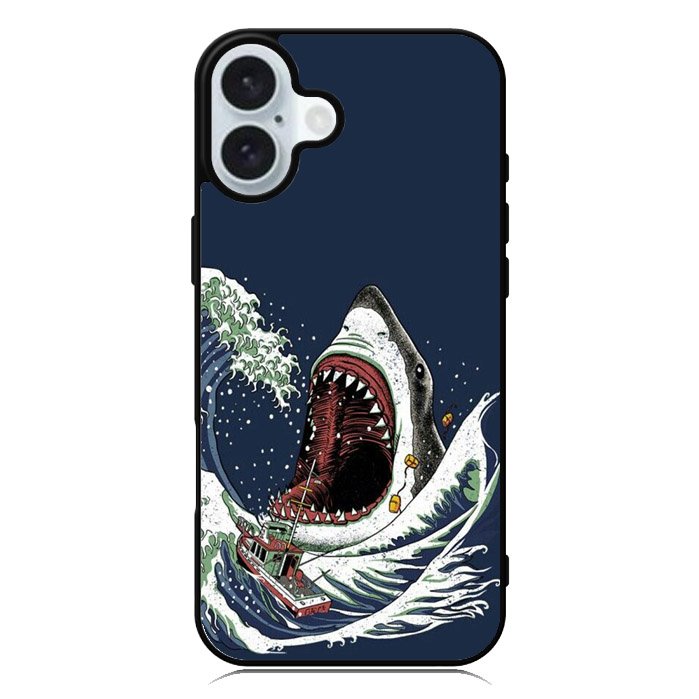 shark japanese wave iPhone 16 Plus Case QC10421
