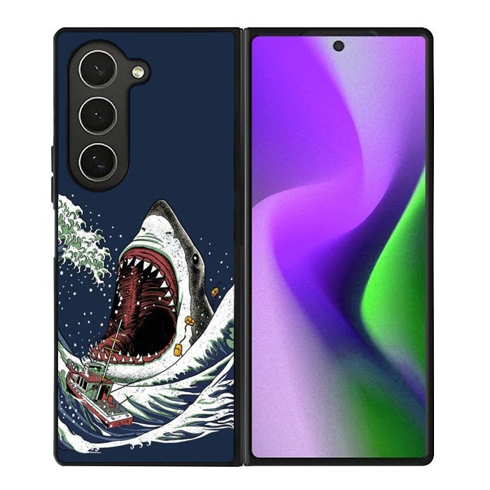 shark japanese wave Samsung Galaxy Z Fold 6 5G 2024 Case OV10421