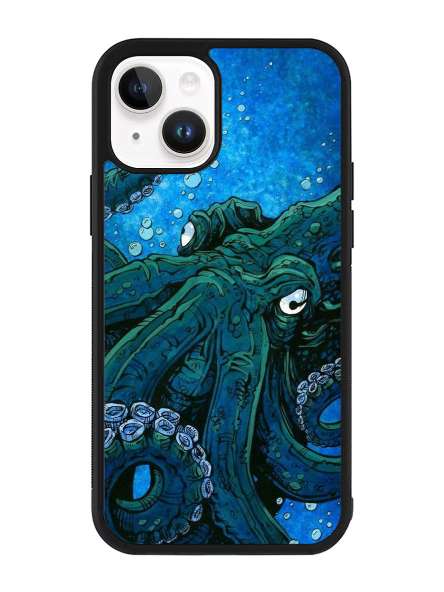 Blue octopus iPhone 14 Plus Case QC10657