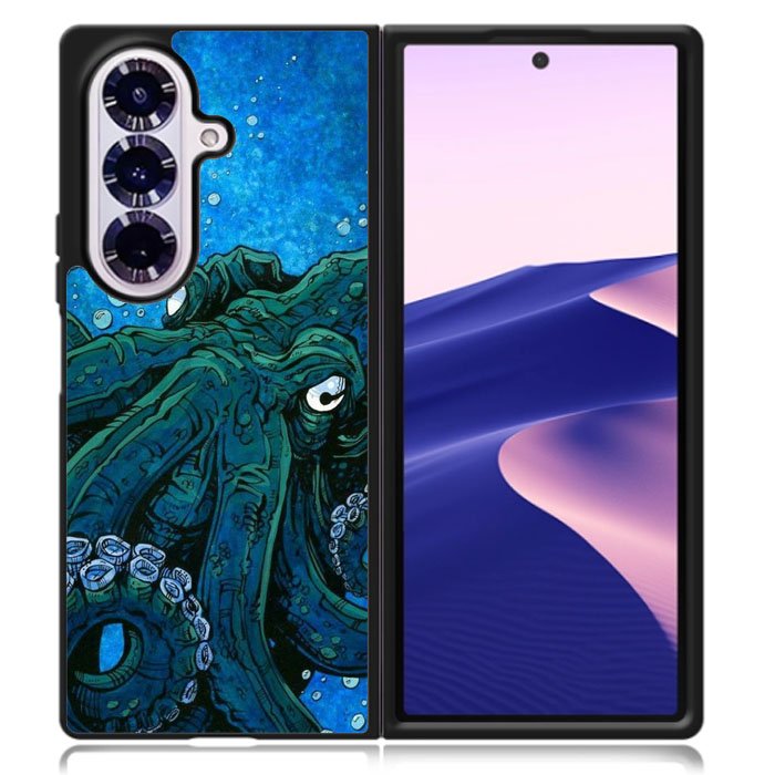 Blue octopus Samsung Galaxy Z Fold 7 Case OV10657