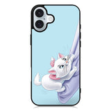 Blue Marie Cat Face iPhone 16 Plus Case QC10656