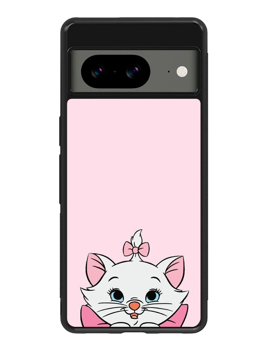 Pink Marie Cat Face Google Pixel 8A Case QC10544