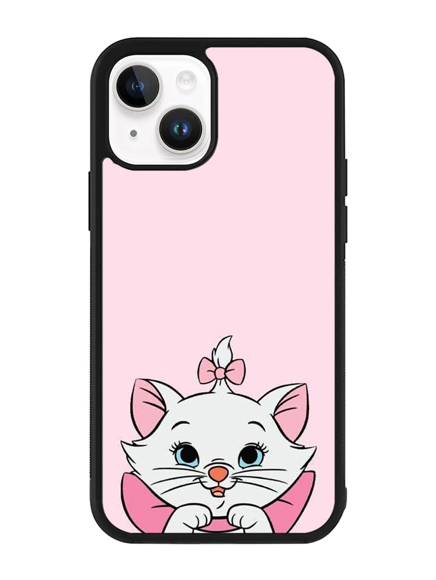 Pink Marie Cat Face iPhone 14 Plus Case QC10544