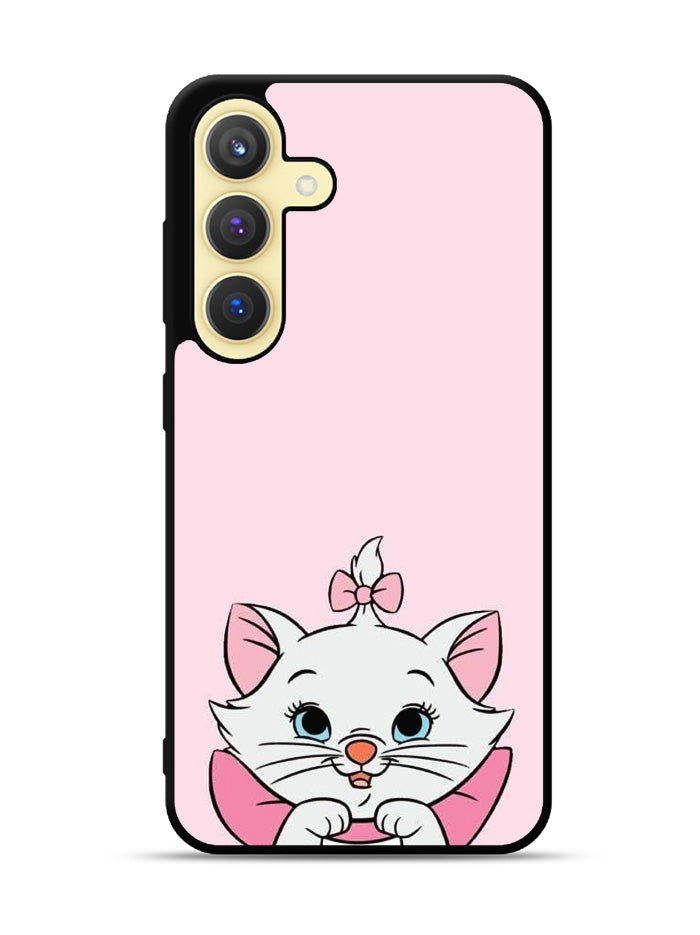 Pink Marie Cat Face Samsung Galaxy S24 FE 5G Case OV10544