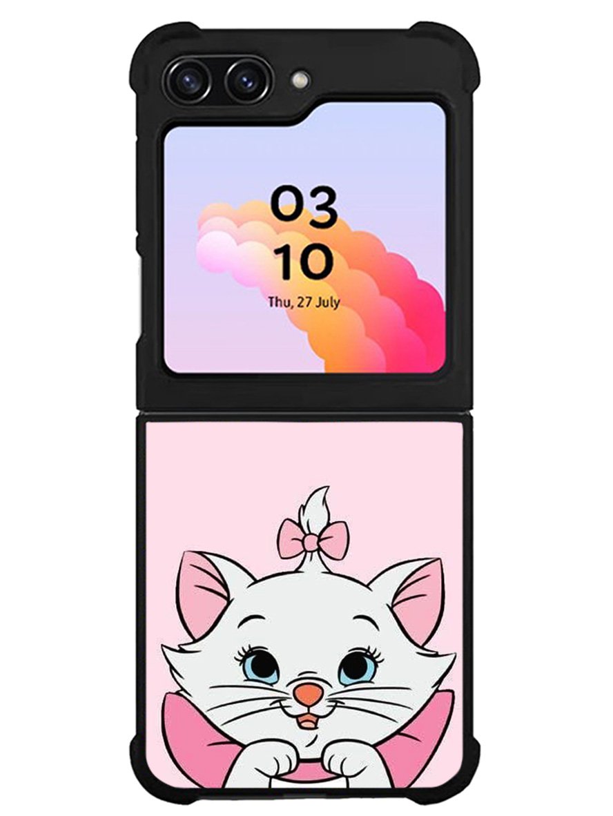 Pink Marie Cat Face Samsung Galaxy Z Flip 5 5G 2023 Case OV10544