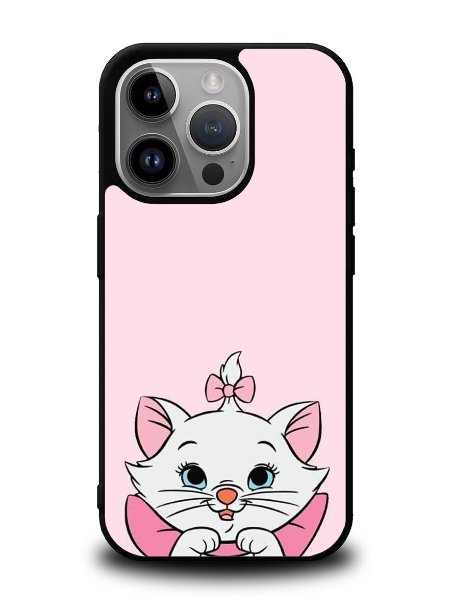 Pink Marie Cat Face iPhone 16 Pro Max Case QC10544