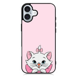 Pink Marie Cat Face iPhone 16 Plus Case QC10544