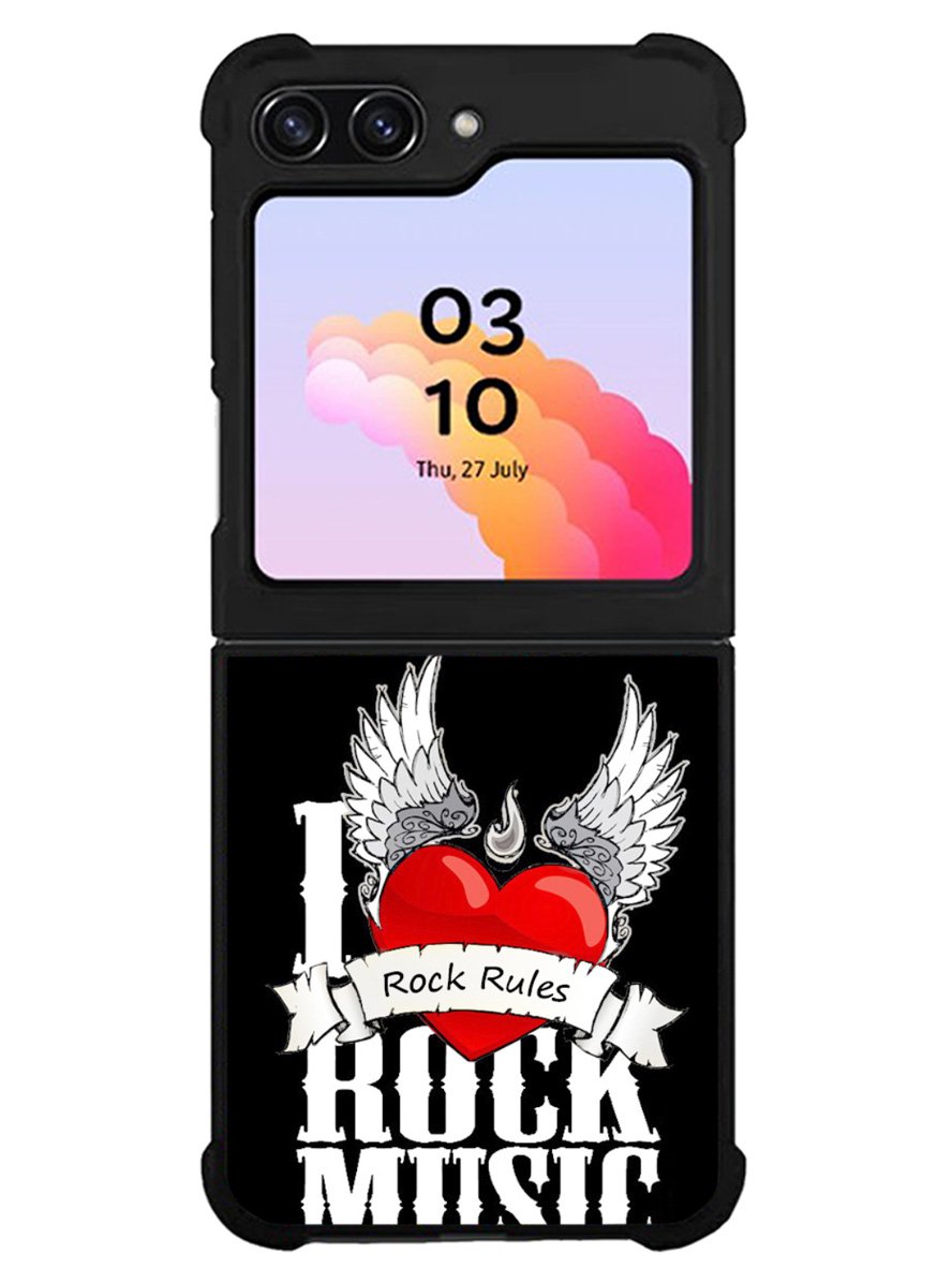 i love rock music Samsung Galaxy Z Flip 5 5G 2023 Case OV1558