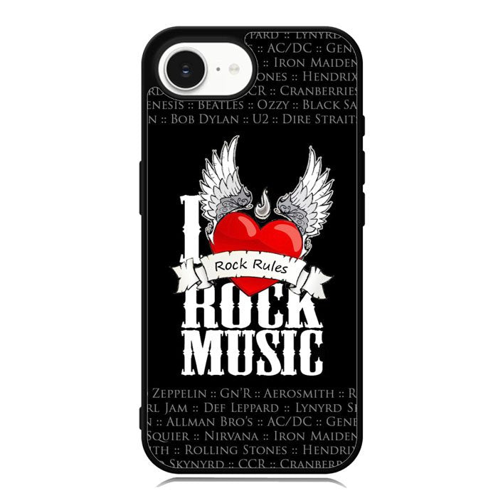 i love rock music iPhone 16e Case OV1558