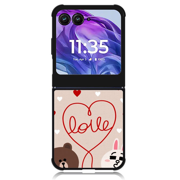 cony brown line Motorola Moto Razr Plus 2024 , Moto Razr+ 2024 Case OV1564