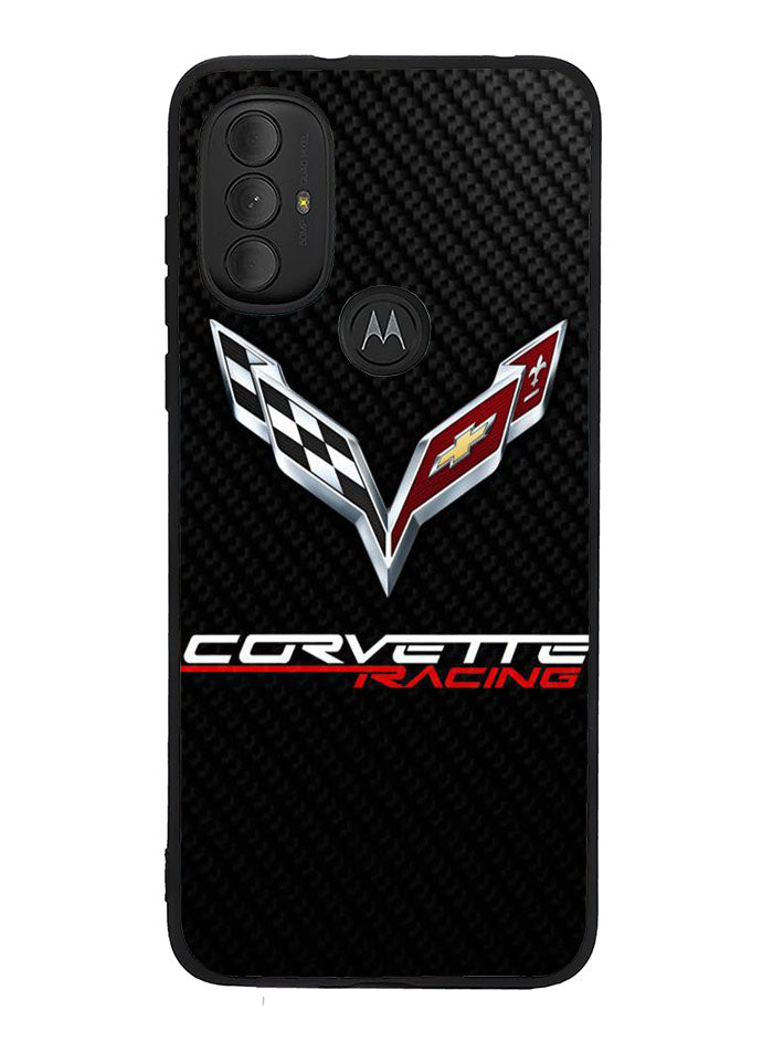 Corvette Logo Carbon 1st Motorola Moto G Pure 2021 , Moto G Power 2022 Case