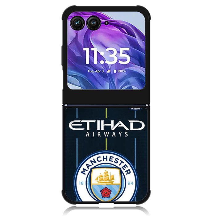 Manchester City 2nd Motorola Moto Razr Plus 2024 , Moto Razr+ 2024 Case