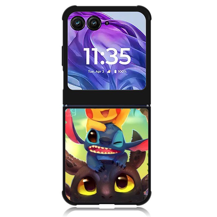 toothless and pikachu Motorola Moto Razr Plus 2024 , Moto Razr+ 2024 Case OV1723