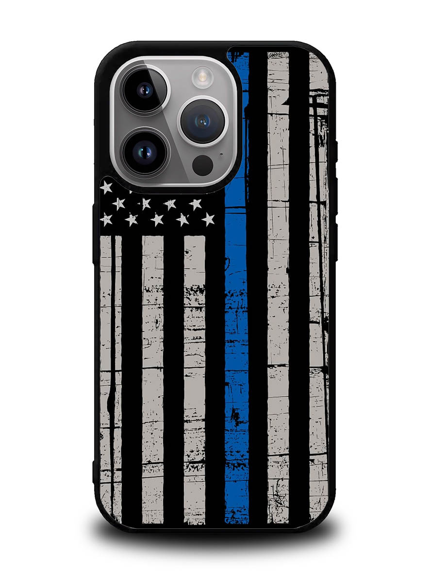 Blue Line Flag iPhone 16 Pro Max Case OV7287