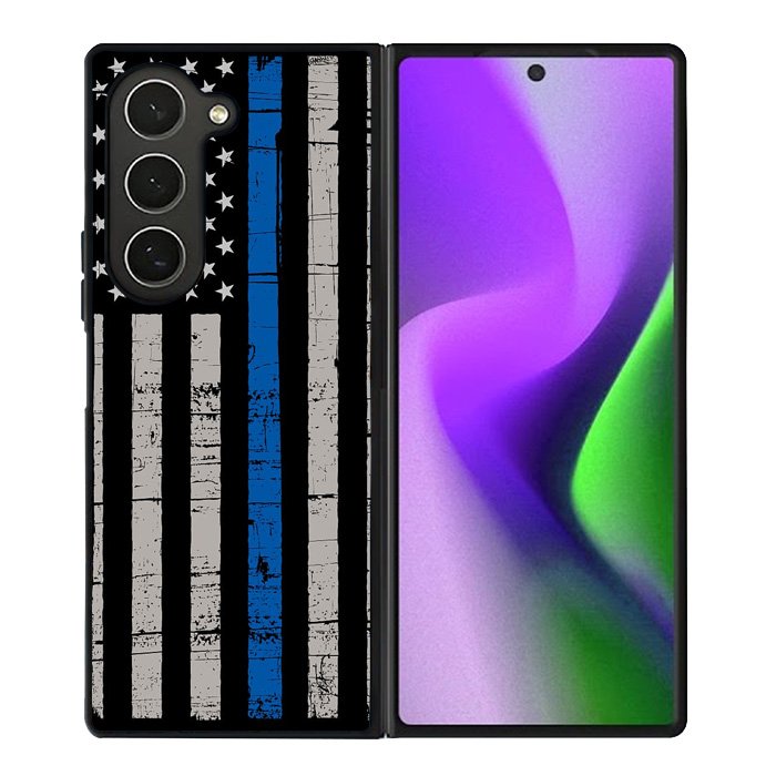 Blue Line Flag Samsung Galaxy Z Fold 6 5G 2024 Case OV7287