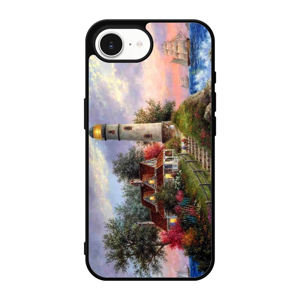 Lighthouse On Hill art iPhone 17e Case