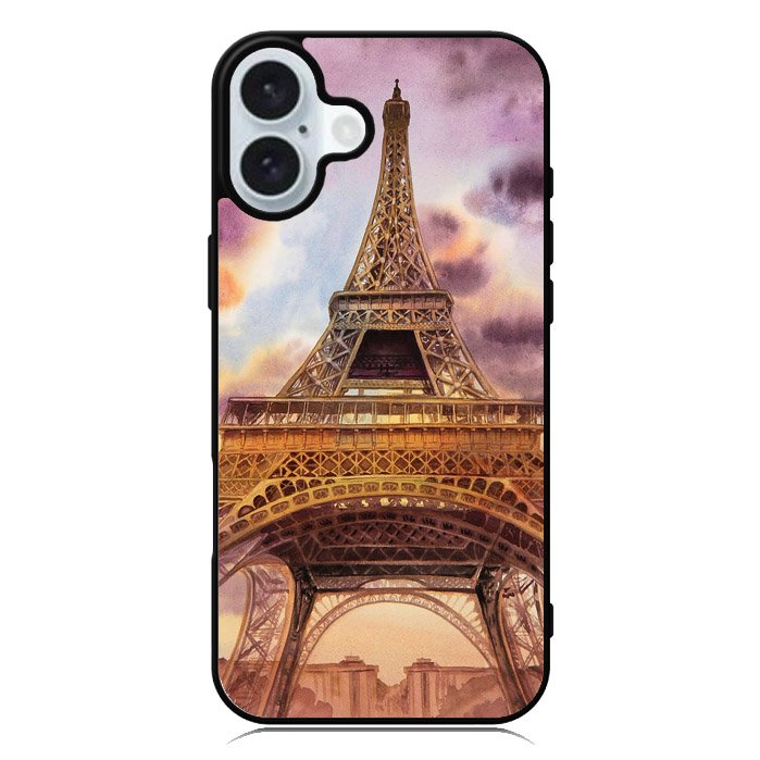 Eiffel Painting of Paris iPhone 16 Plus Case QC1767