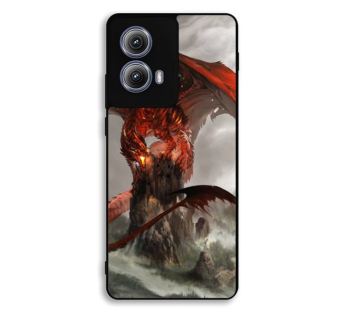 Red Dragon Wallpaper Motorola Moto Edge 2024 Case OV7348
