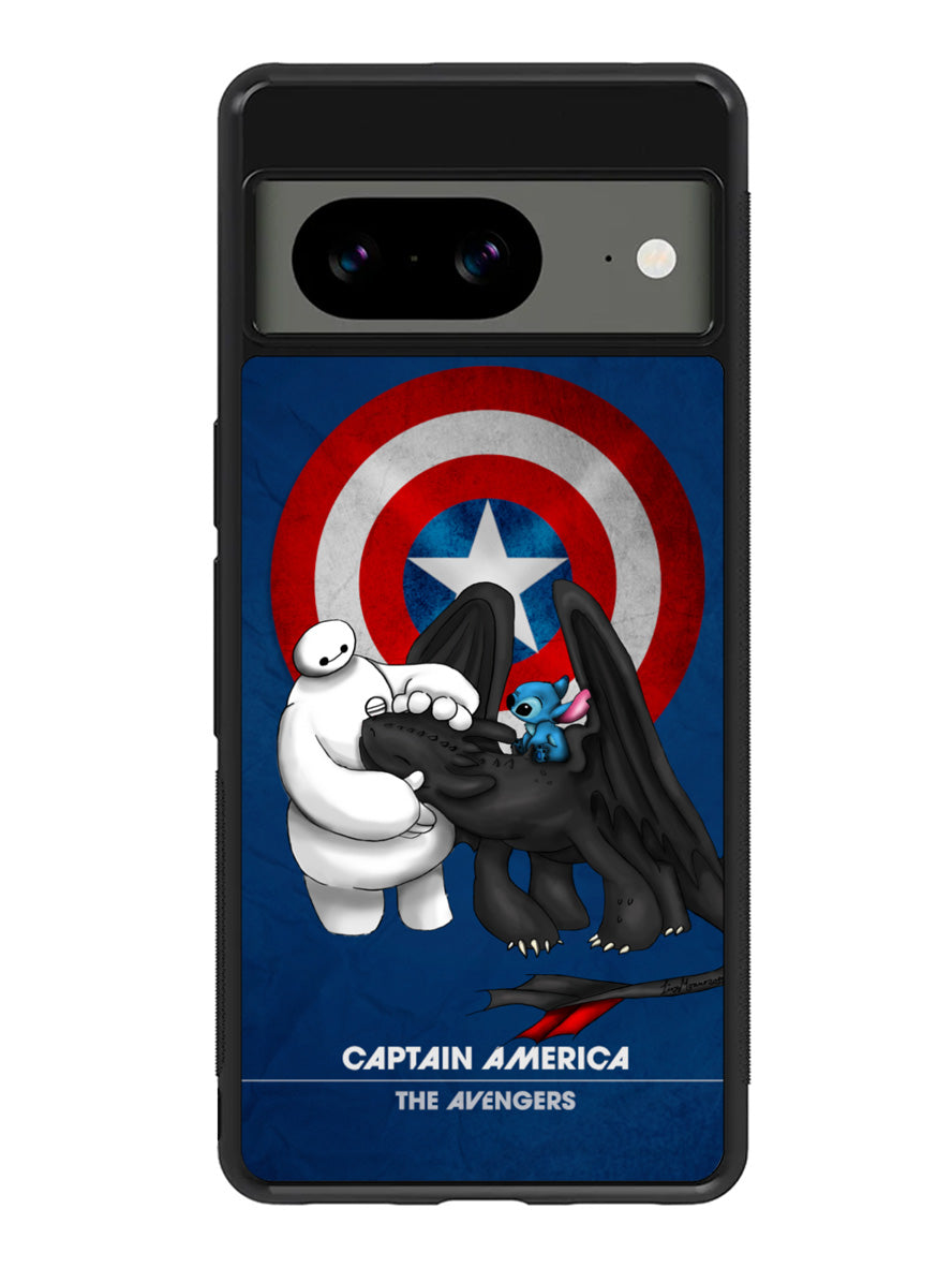 Stitch Baymax Toothless CAPTAIN AMERICA Google Pixel 8A Case QC2340