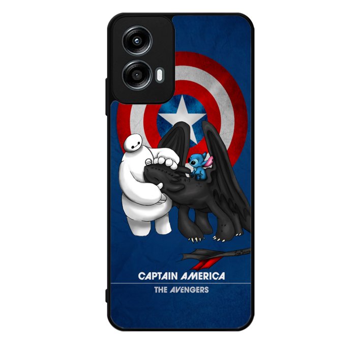 Stitch Baymax Toothless CAPTAIN AMERICA Motorola Moto G Play 2024 Case OV2340