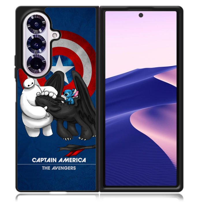 Stitch Baymax Toothless CAPTAIN AMERICA Samsung Galaxy Z Fold 7 Case OV2340