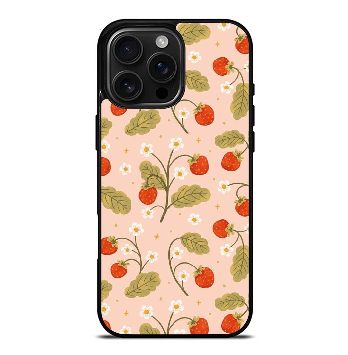 Strawberry Pattern FORL0073 iPhone 16 Pro Max Case