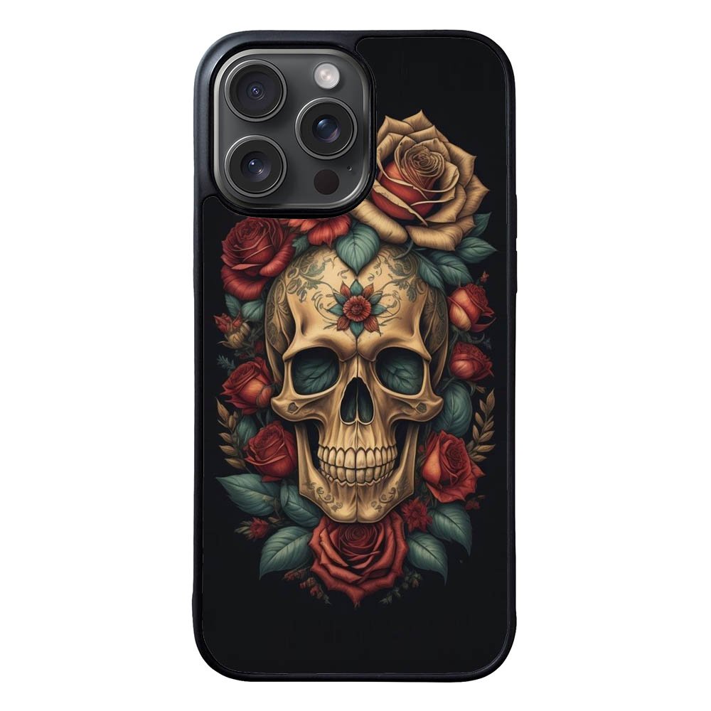 Skull Flowers FRL0170 iPhone 15 Pro Max Case