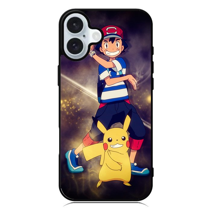 Pokemon Ash And Pikachu iPhone 16 Case QC9391